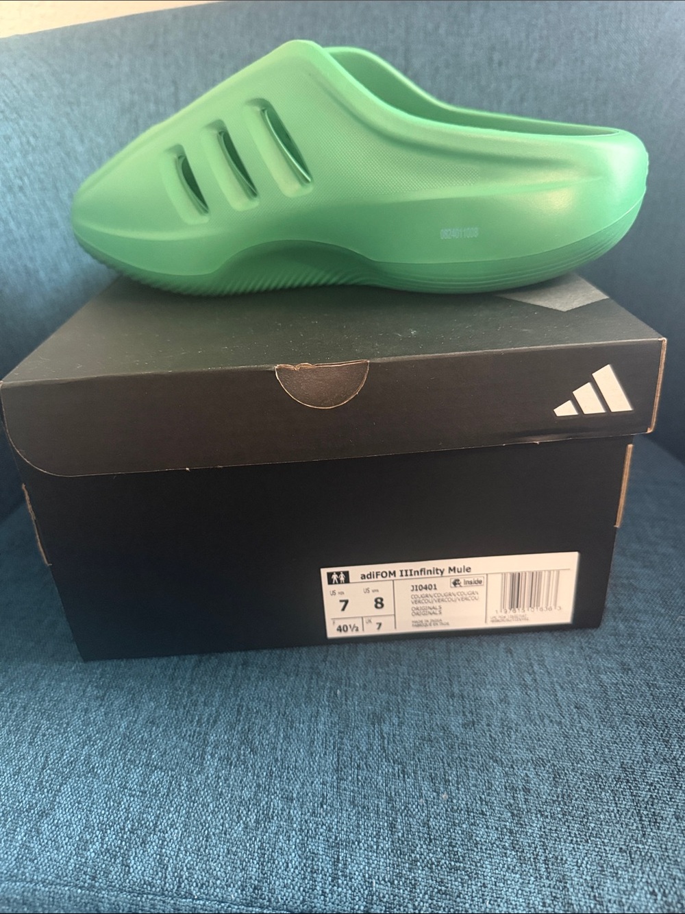adidas adifom II Infinity Mule in Bright Green